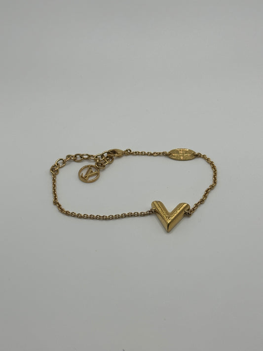 Louis Vuitton Louisette Gold Tone Bracelet Louis Vuitton