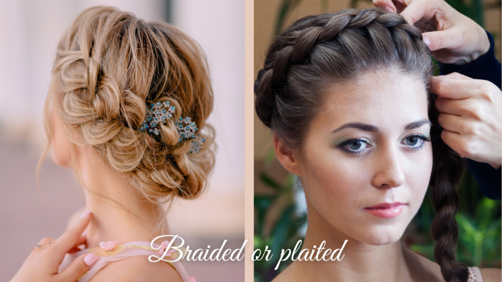 Braided or plaited hairstyles