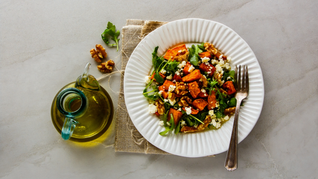 Sweet potato and chickpea salad