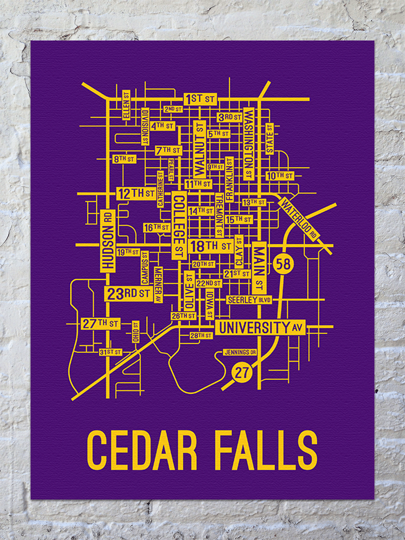 Cedar Falls School Street Posters