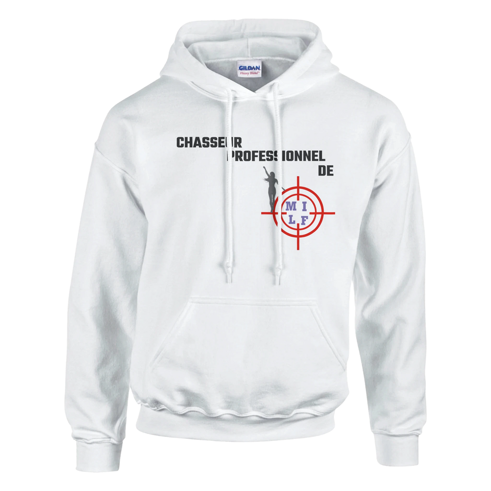 Sweat à capuche "Chasseur professionnel de MILF" Com'd Beaufs - UNISEX