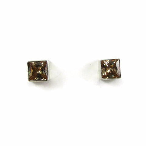 Square CZ Studs – TistiK