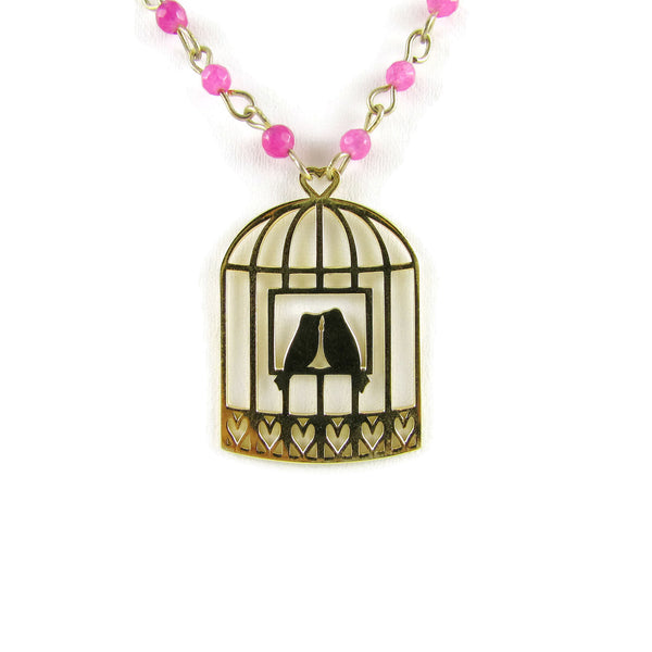 Valentine Bird Cage Necklace – TistiK