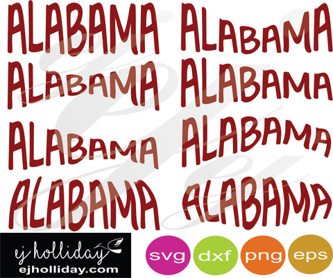 Alabama curved SVG EPS DXF PNG VECTOR Graphic Design ...