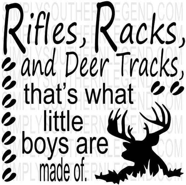 Download Rifles and Racks and Deer Tracks Vinyl Design Instant ...