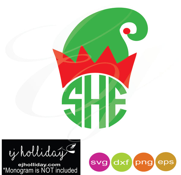 Download Elf hat monogram frame svg dxf eps png Vector Graphic ...