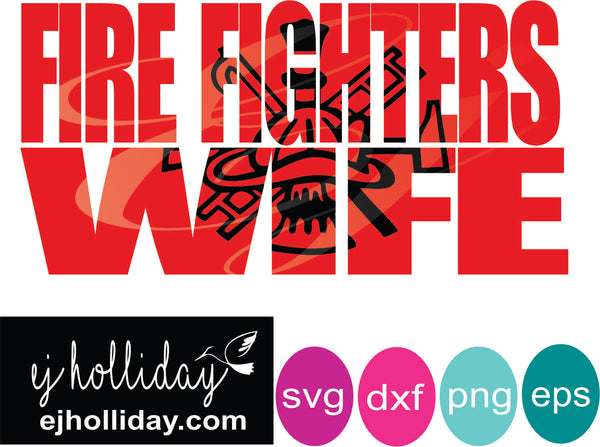 Download Fire Fighters Wife knockout svg dxf eps png Vector Graphic ...