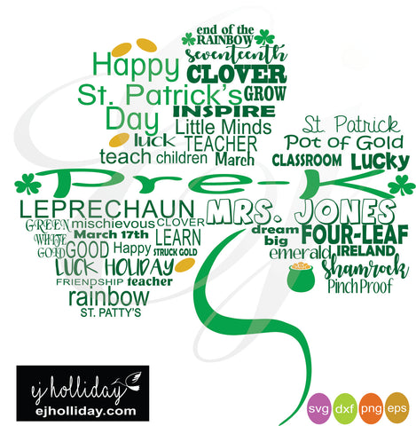 Pinch Proof St Patrick S Day Shamrock Svg Dxf Eps Png Vector Graphic Ej Holliday Southern Legend
