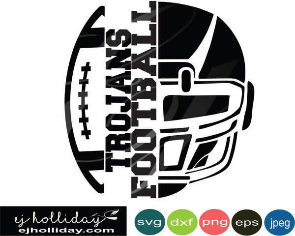 Download Trojans football helmet split design SVG EPS DXF JPG JPEG ...