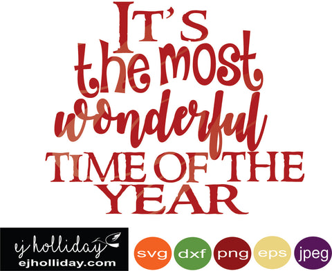 it's the most wonderful time of year svg eps jpeg jpg png dxf Graphic ...