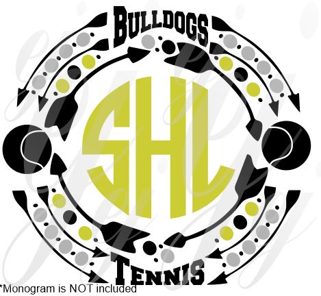 Download Bulldogs Tennis Monogram Frame SVG EPS DXF PDF JPG JPEG ...