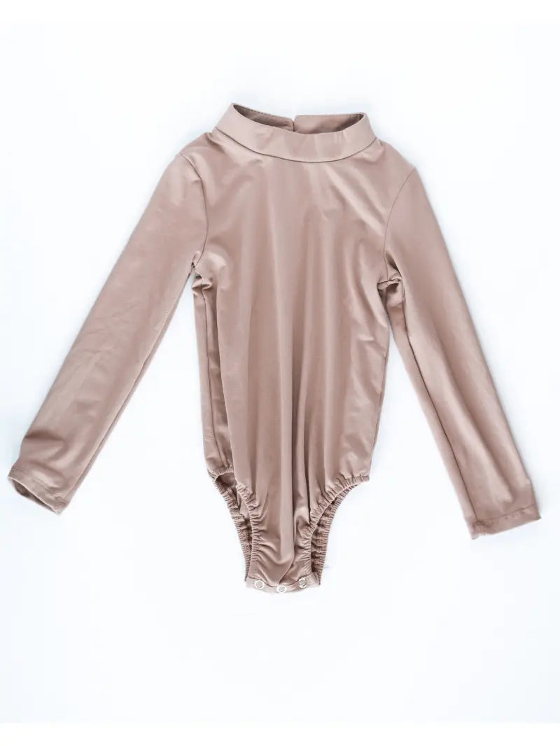 Mock Turtleneck Leotard - Maple Sugar