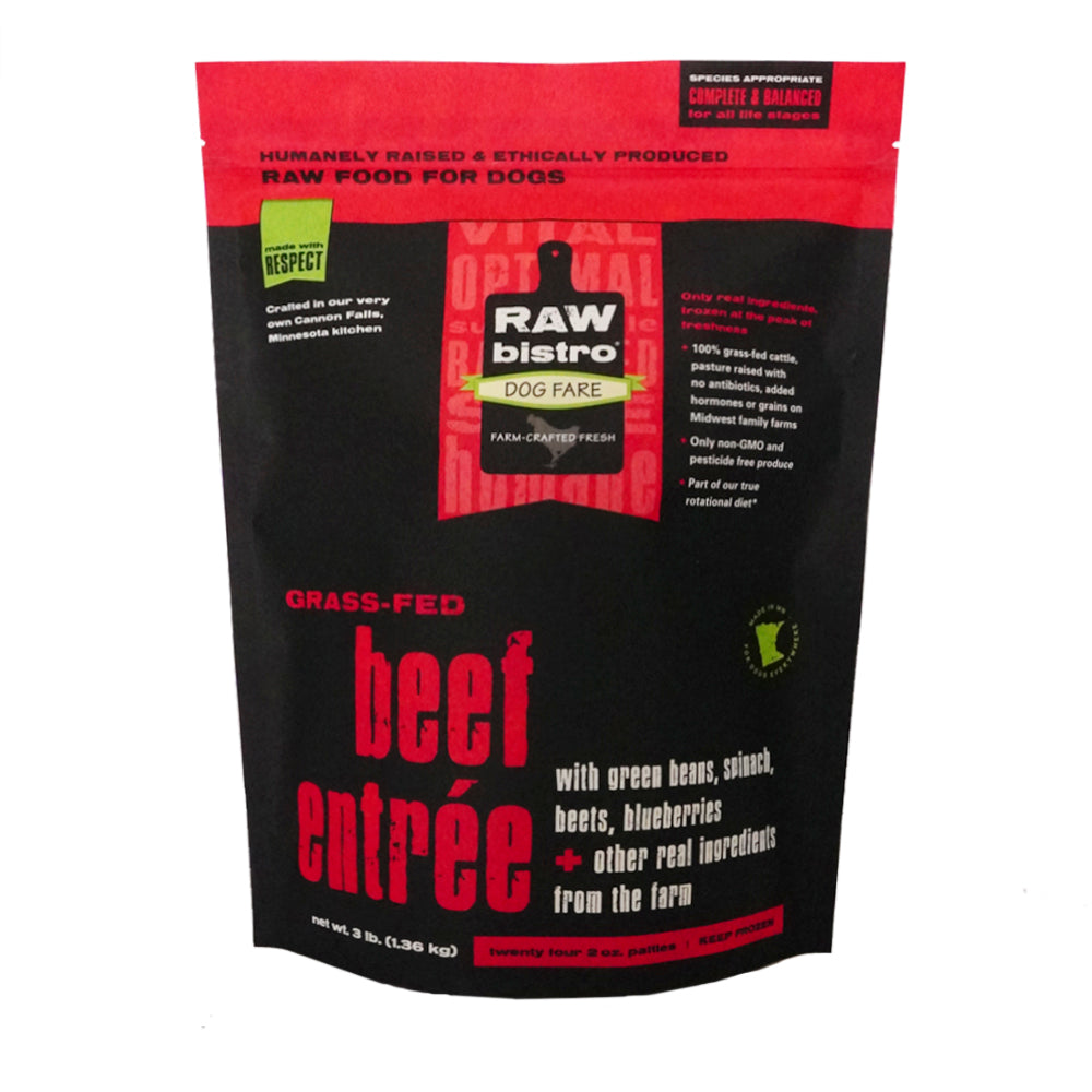 Frozen Beef Entree, 3-lb. bag - Raw Bistro product image