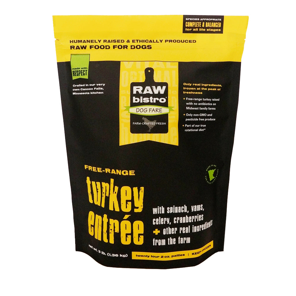 Frozen Turkey Entree, 3-lb. bag - Raw Bistro product image