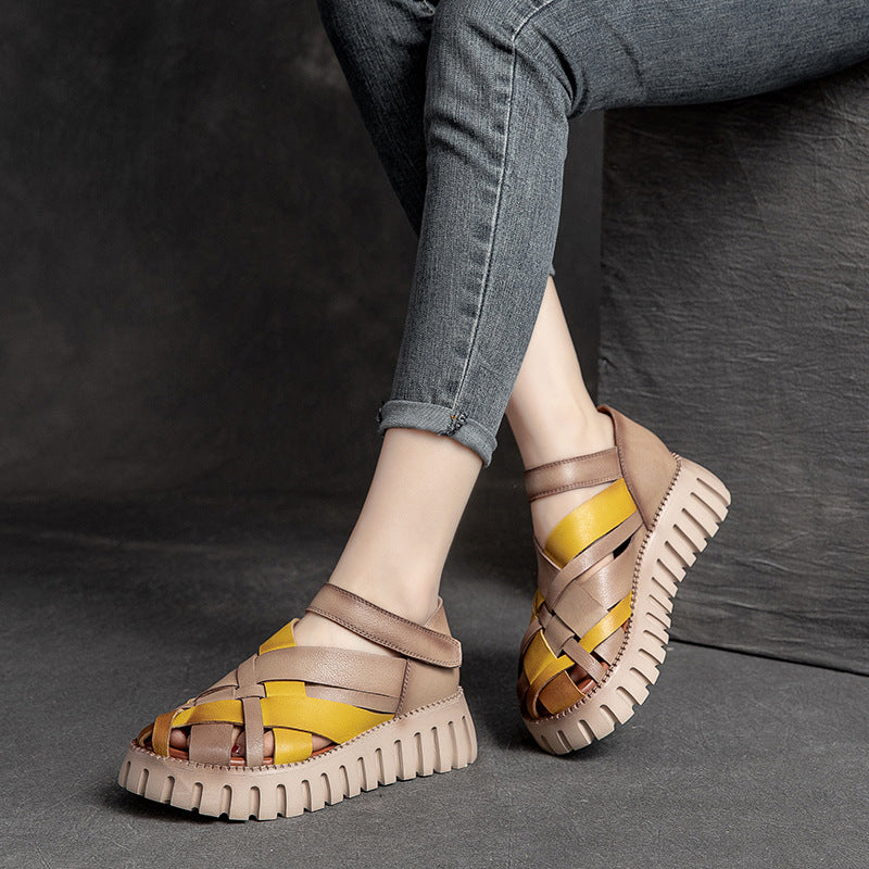 brown leather sandals for women