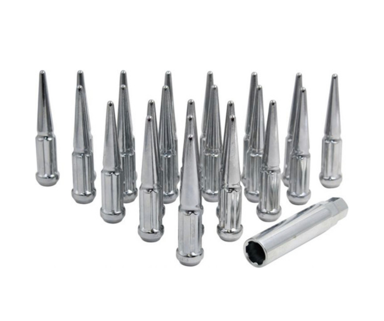 Spiked Chrome Lug Nuts or Lug Bolts (Complete Set - 4 Wheels)