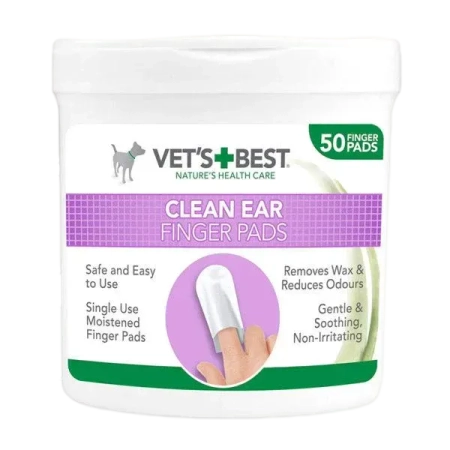 VET’S BEST CLEAN EAR FINGER PADS (50 PADS) - VET'S BEST
