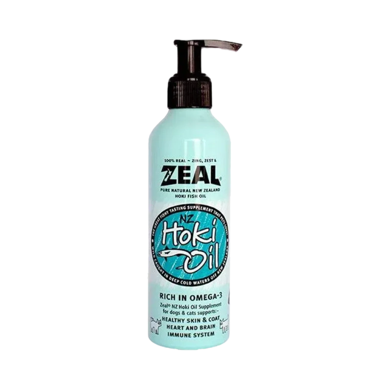 ZEAL NATURAL HOKI FISH OIL SUPPLEMENT FOR CATS & DOGS 225ML - ZEAL