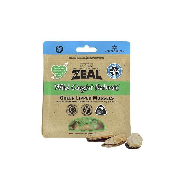ZEAL WILD CAUGHT GREEN LIPPED MUSSELS 50G - ZEAL