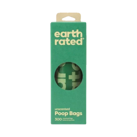 EARTH RATED DOG POOP BAGS – BULK SINGLE ROLL ( 300 BAGS) - EARTH RATED
