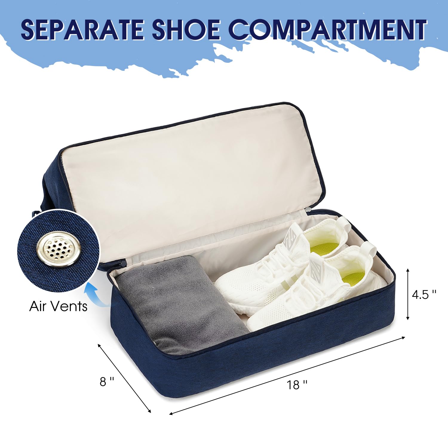 Spirit Airlines Personal Item Bag with Wet Pocket & Shoe Compartment & USB Charging Port - WF3417