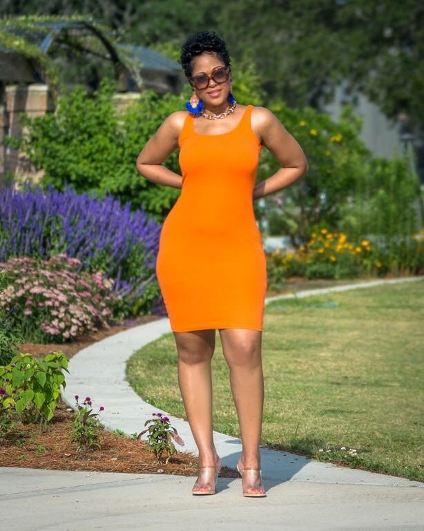 orange tank dress