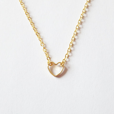 Heart Necklace with Gold Chain by 