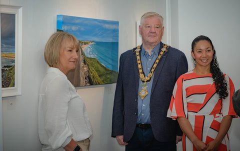 With the Mayor of Causeway Coast & Glens Council and Esther Alleyne, Arts & Cultural Facilities Officer