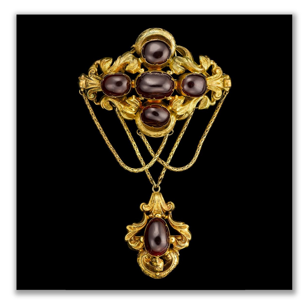 Rhodolite Garnet Brooches