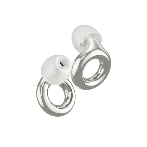 Micro Muffle Earplugs.  18 dB (SNR) / 7 dB (NRR)  Quietude Anywhere.