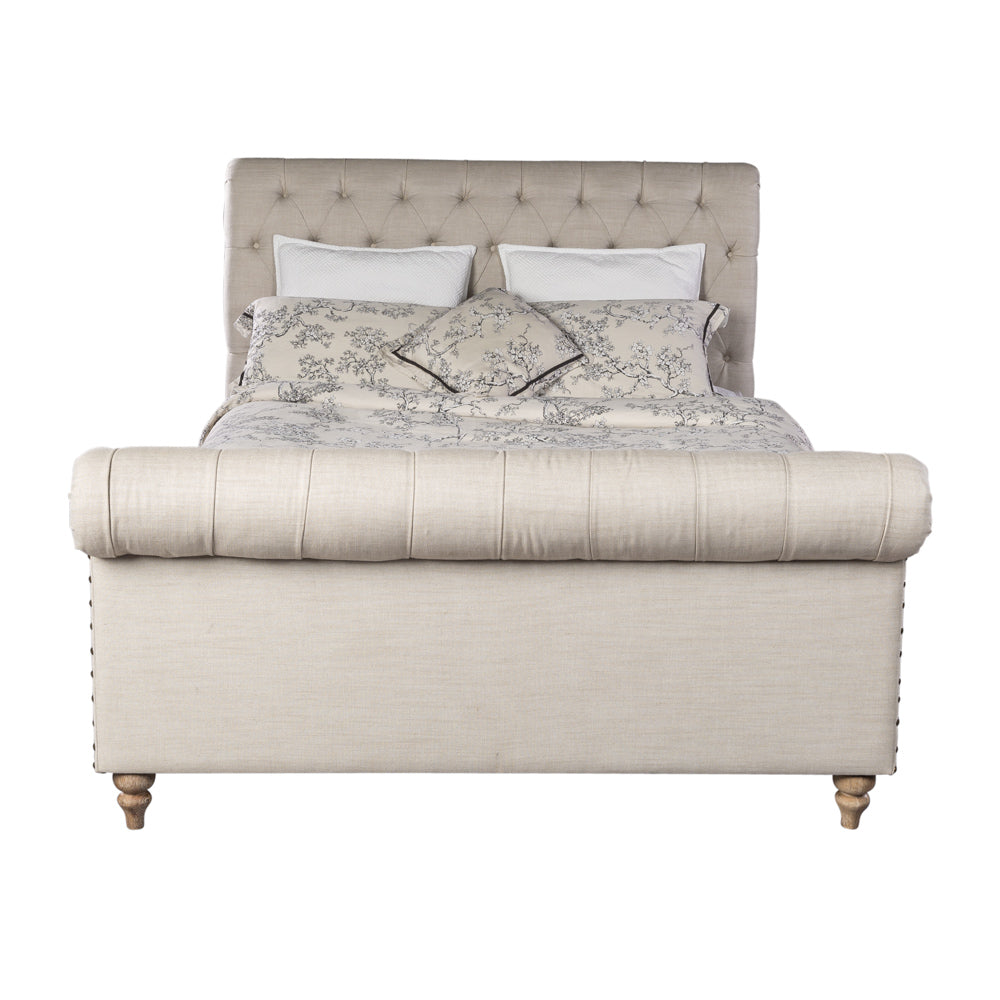 French Provincial Chesterfield Bed Designed For Your Bedroom   HL BD78QOA1FFL5 Chesterfield Empire Front 