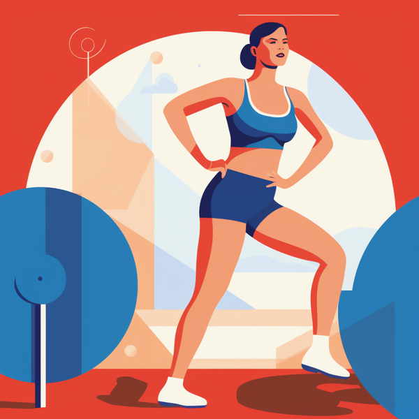 Sportliche Frau beim Workout Illustration