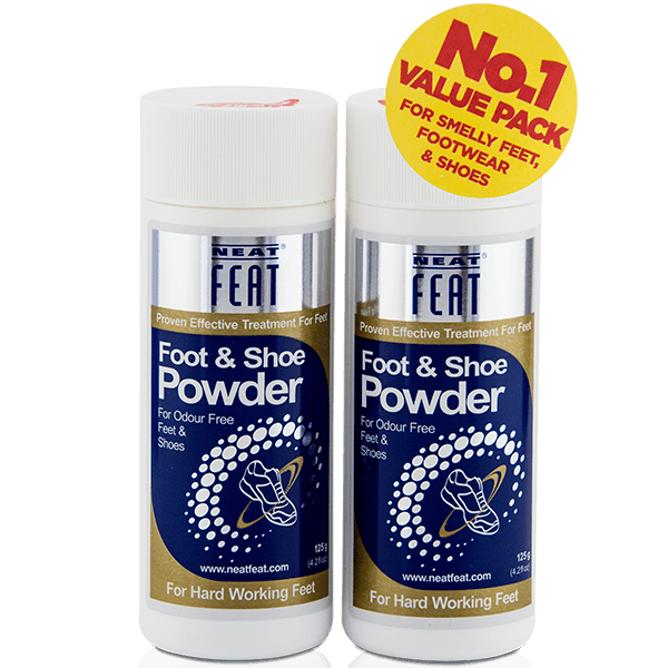 Neat Foot & Shoe Powder Eliminating Feet and Shoe Odours Twin-Pack