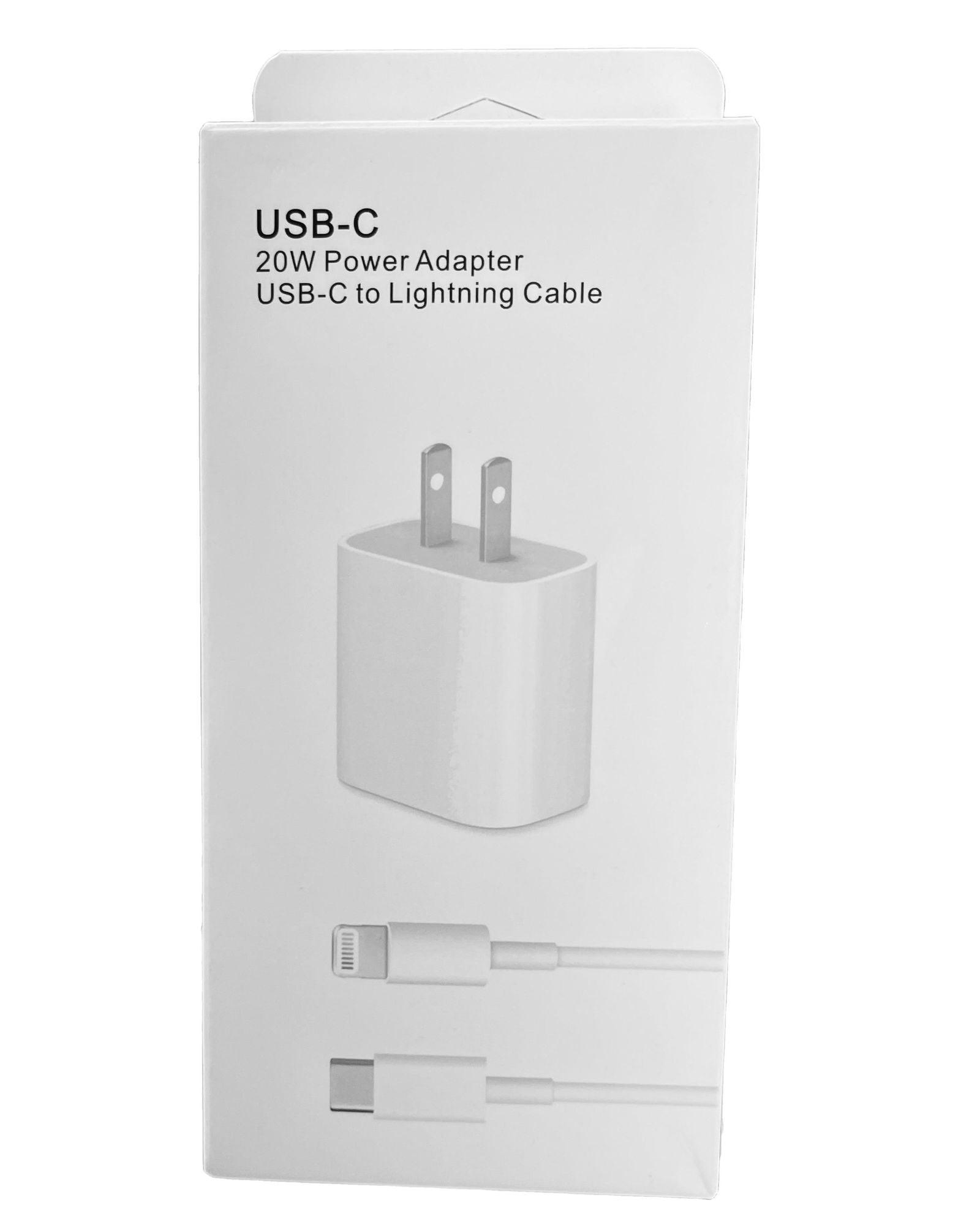 Baidu Electronics 3ft USB-C 20W Power Adapter & USB-C to Lightning Cable