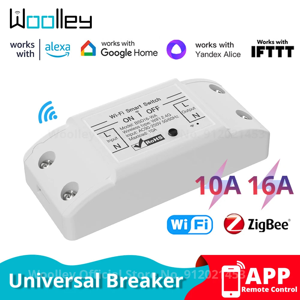 WiFi Smart Switch Zigbee Relay Universal Breaker Timer APP Wireless Remote Control Automation Works With Alexa Google Home Alice
