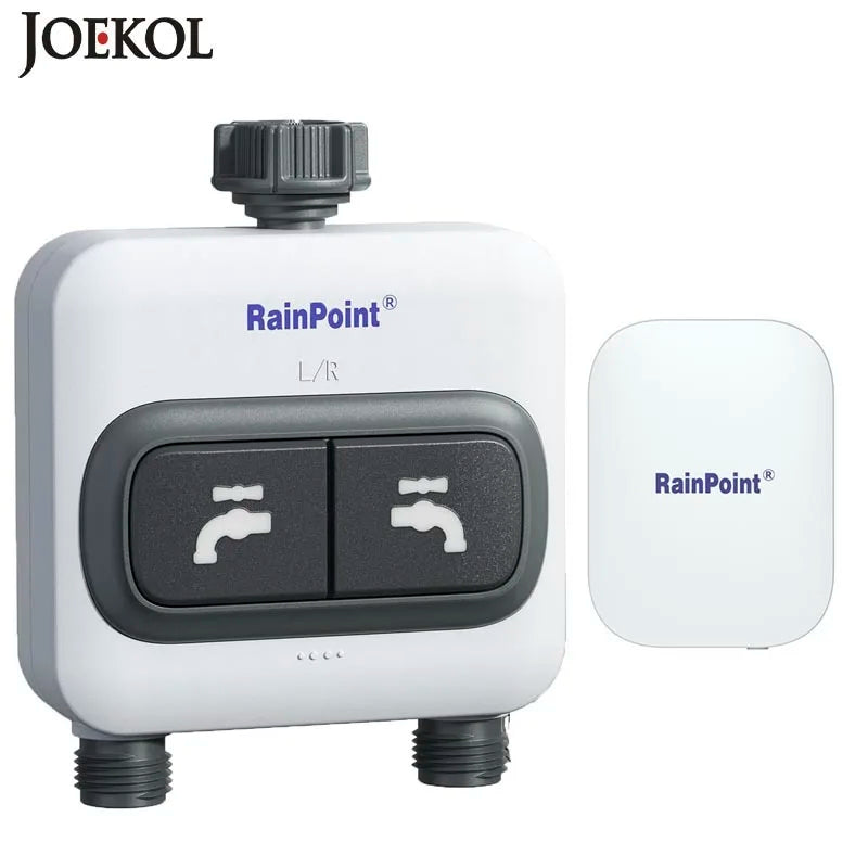 WiFi Garden 2 Zone Water Timer Smart Solenoid Valve Wireless Phone Remoter Controller Automatic Irrigation Watering Timer