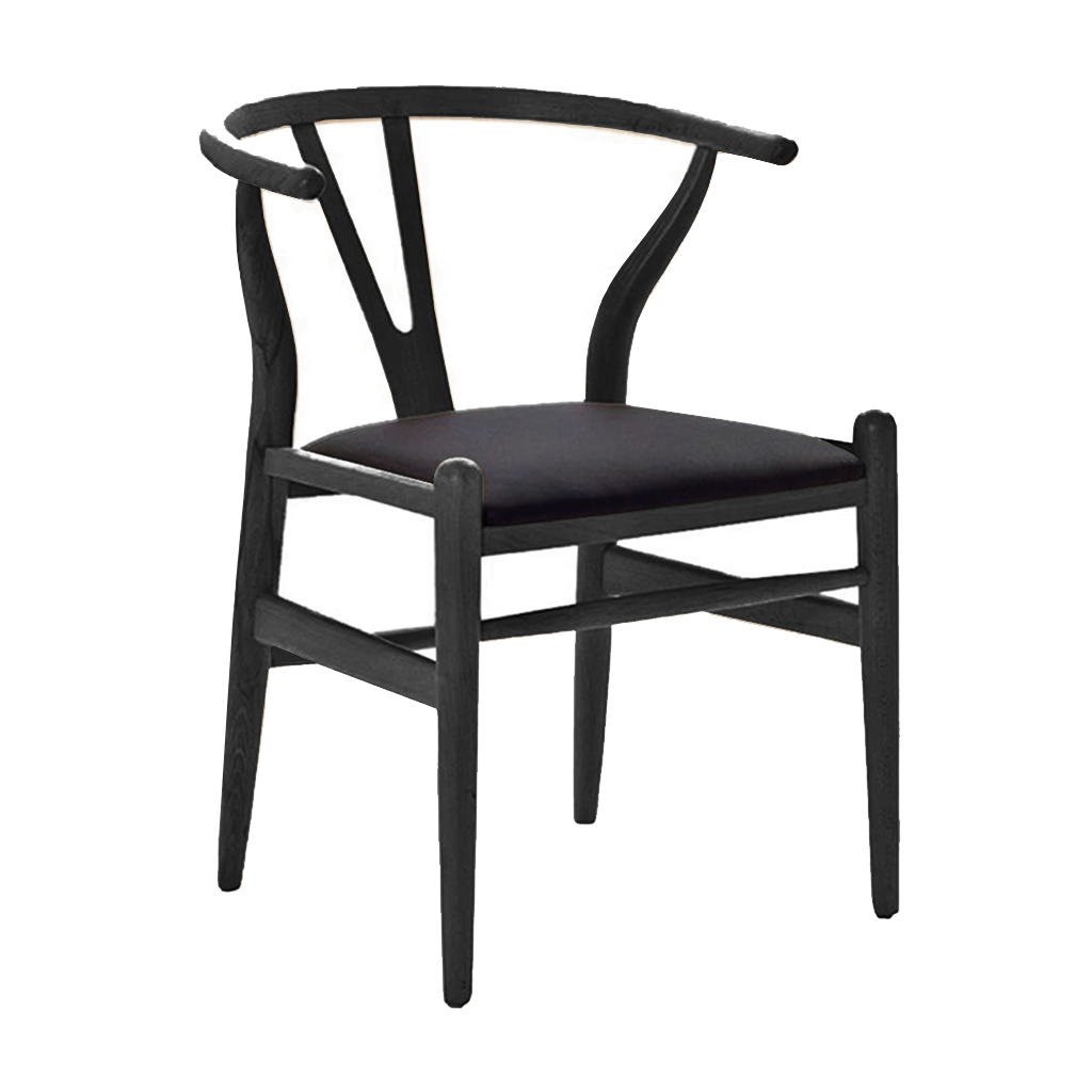 Wegner Wishbone Chair Style with Padded Seat - Nathan Rhodes Design Co