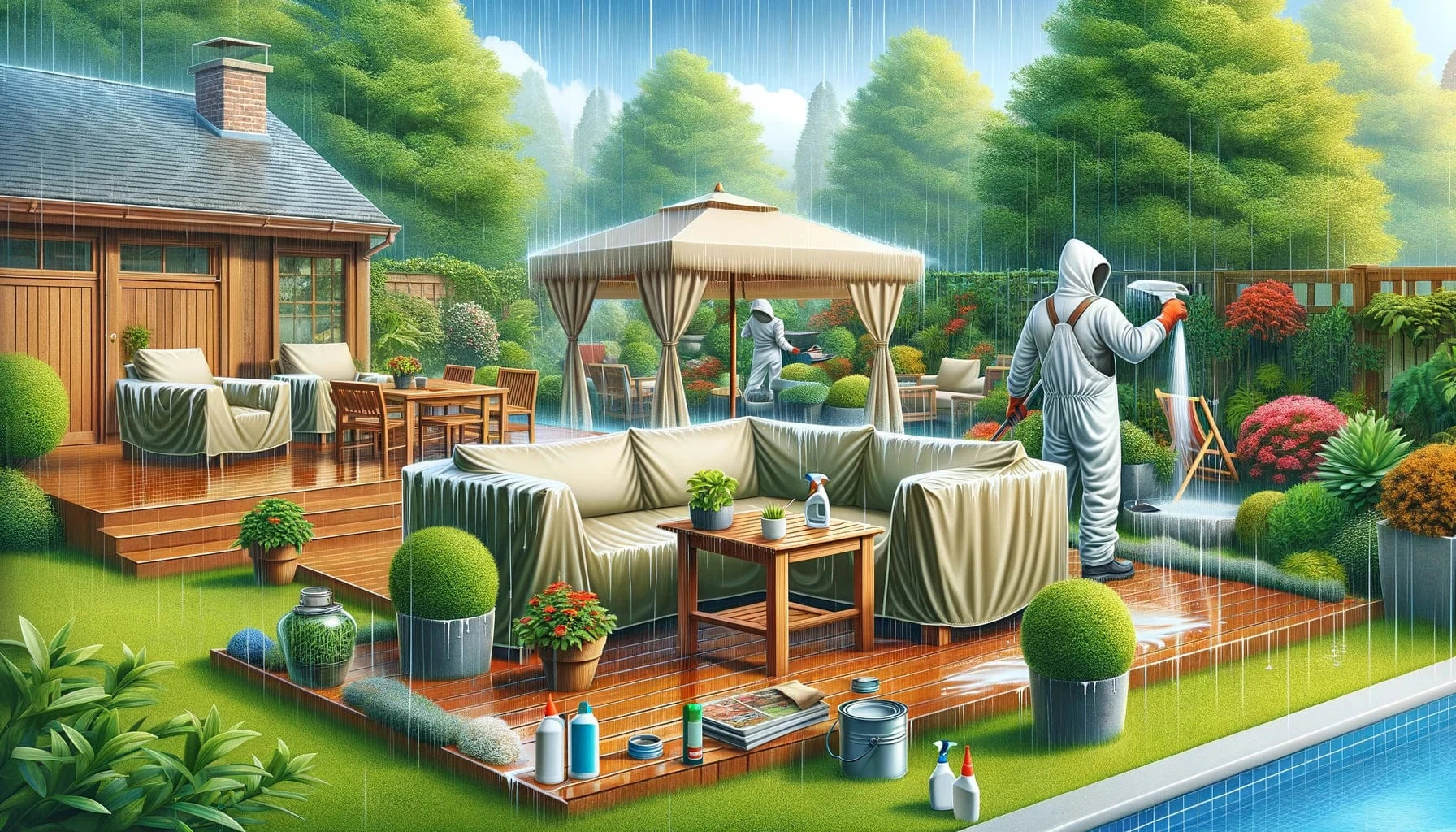 protection coin salon de jardin