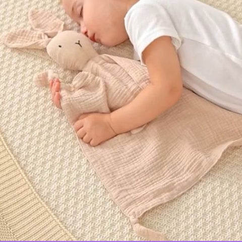 Doudou lapin beige