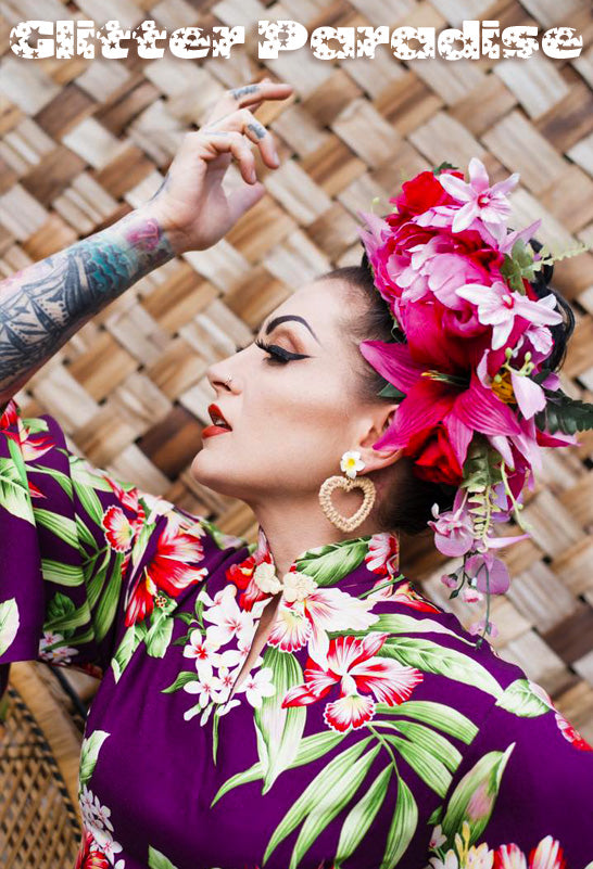 Lola Diamond - Rattan Heart and Plumeria