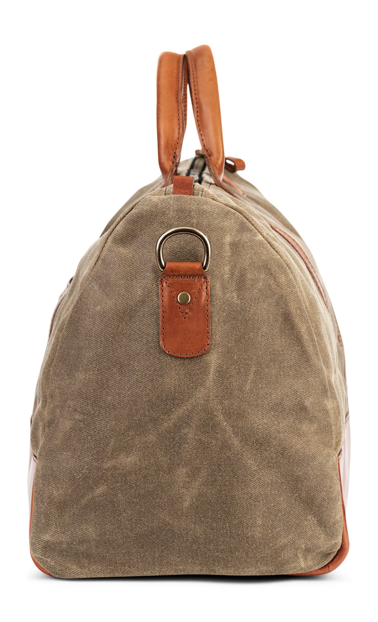 Full Grain Leather Duffle Bag Made in USA of Vegetable Tanned Leather - Jackson Wayne Leather Goods