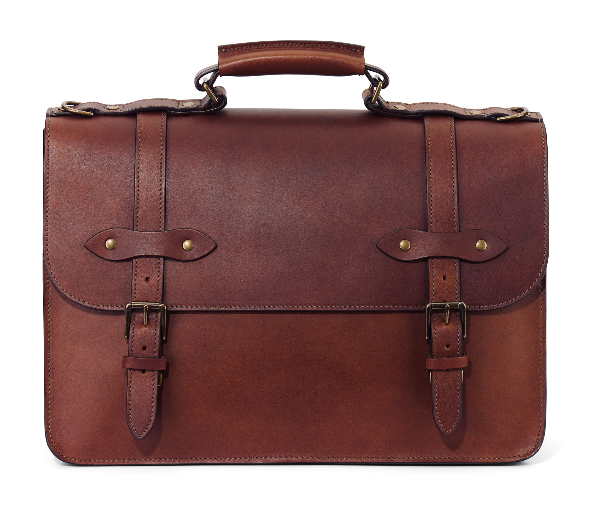 Full Grain Leather Briefcase For Men A Classic Lawyer S Briefcase   Esq.briefcasefrontvb 