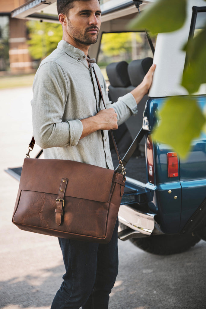 Full Grain Leather Briefcase for Men | A Classic Lawyer's Briefcase ...