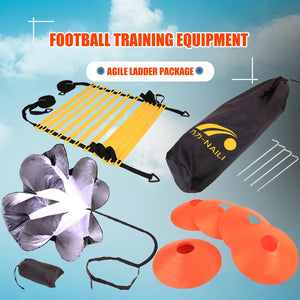 Football / Soccer Speed Agility Training Kit with Resistance Parachute, Ladder, etc. - unclebyronssuperstore - Agility Ladder For Kids