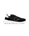 Junior Antibes Low-Top Sneakers in Nylon And Leather, Black Philippe Model
