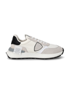 Women's Antibes Low-Top Sneakers in Nylon And Leather, White Philippe Model
