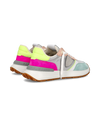 Flacher Sneaker Antibes für Damen – Silber und Neonfarbe Philippe Model - 3