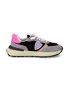 Women's Antibes Low-Top Sneakers in Nylon And Leather, Black Lilac Philippe Model