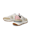 Flache Antibes Sneakers für Damen aus Nylon und Leder – Weiß und Pink Philippe Model - 6