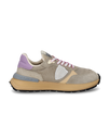 Women's Antibes Low-Top Sneakers in Nylon And Leather, Beige Philippe Model